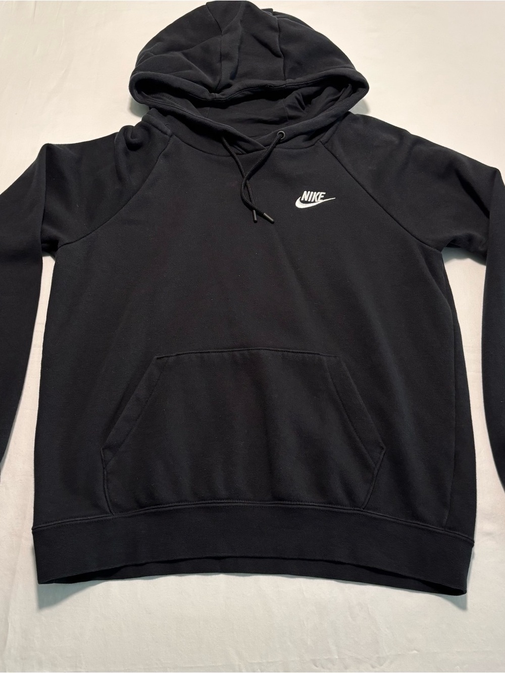 Nike Black Hoodie with White Swoosh